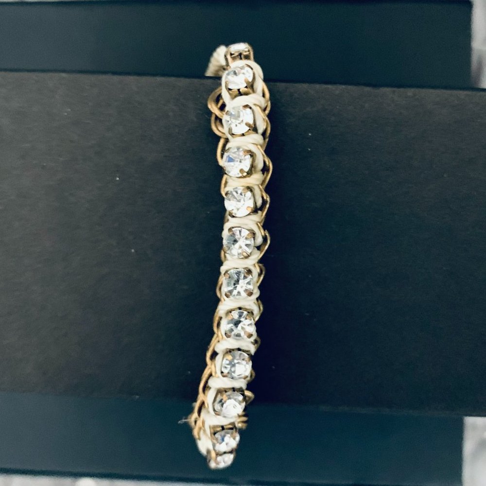✨White Rope Bracelet with Rhinestones - Picture 3 of 6